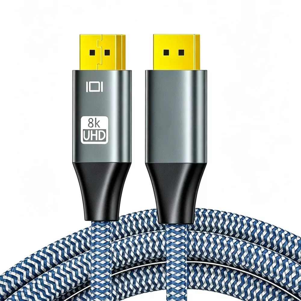 Kabel aus Aluminiumlegierung mit DP2.1-Stecker auf DP-Stecker